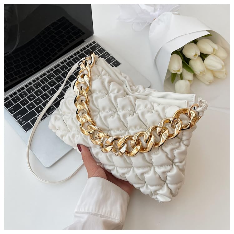 AUMEY Handbag Chain Straps Acrylic Purse Chain Strap Fashionable Replacement Purse Clutches Handles for Purse Handbags DIY Crafts, 15.7 inch of Each (MSL02-Gold) - Image 5